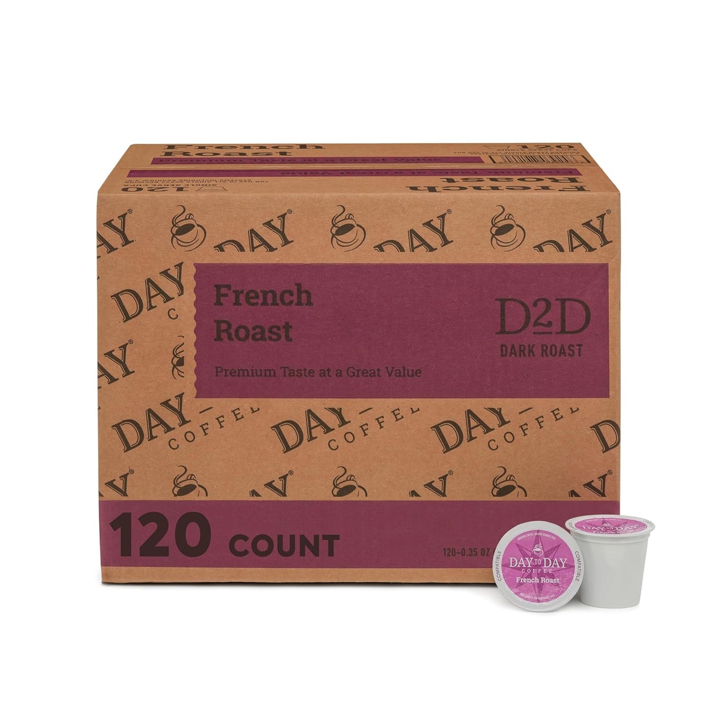 120 French Roast Dark K-Cup Pods for Keurig