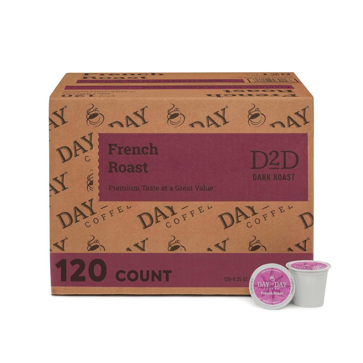 120 French Roast Dark K-Cup Pods for Keurig