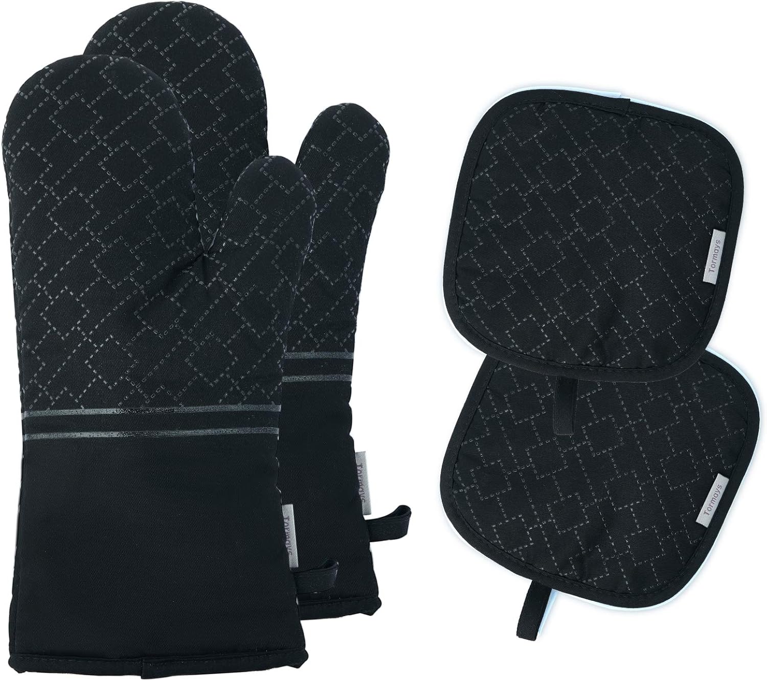572F Heat Resistant Oven Mitts Set - Non-Slip Grip