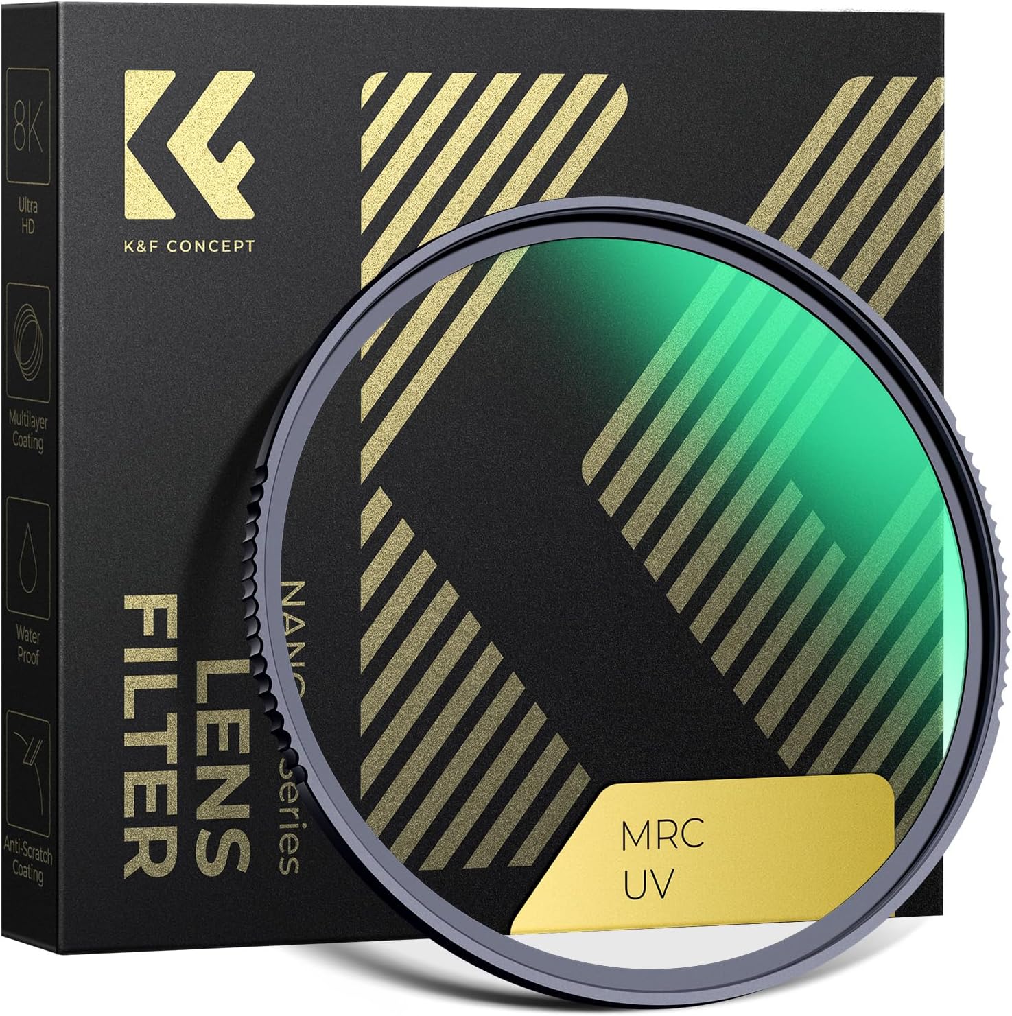 K&F CONCEPT 82mm MC UV Protection Filter for Clear Imagery