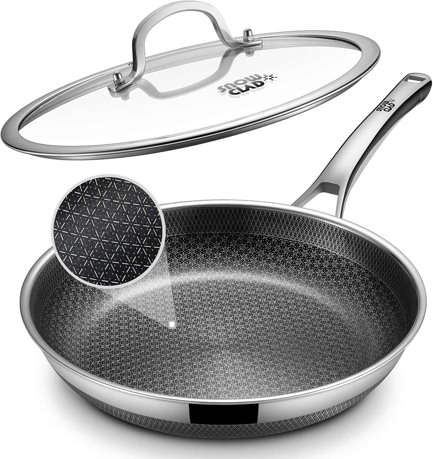 Non Stick Frying Pans 12-inch with Lid for Effortless Cooking