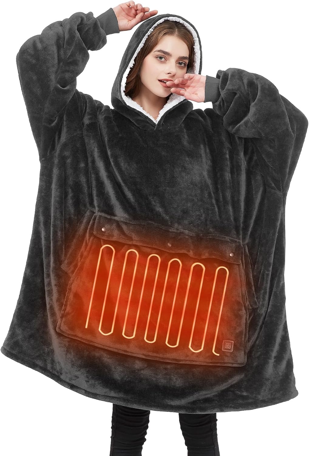Cozy USB Heated Hoodie Blanket by IKER