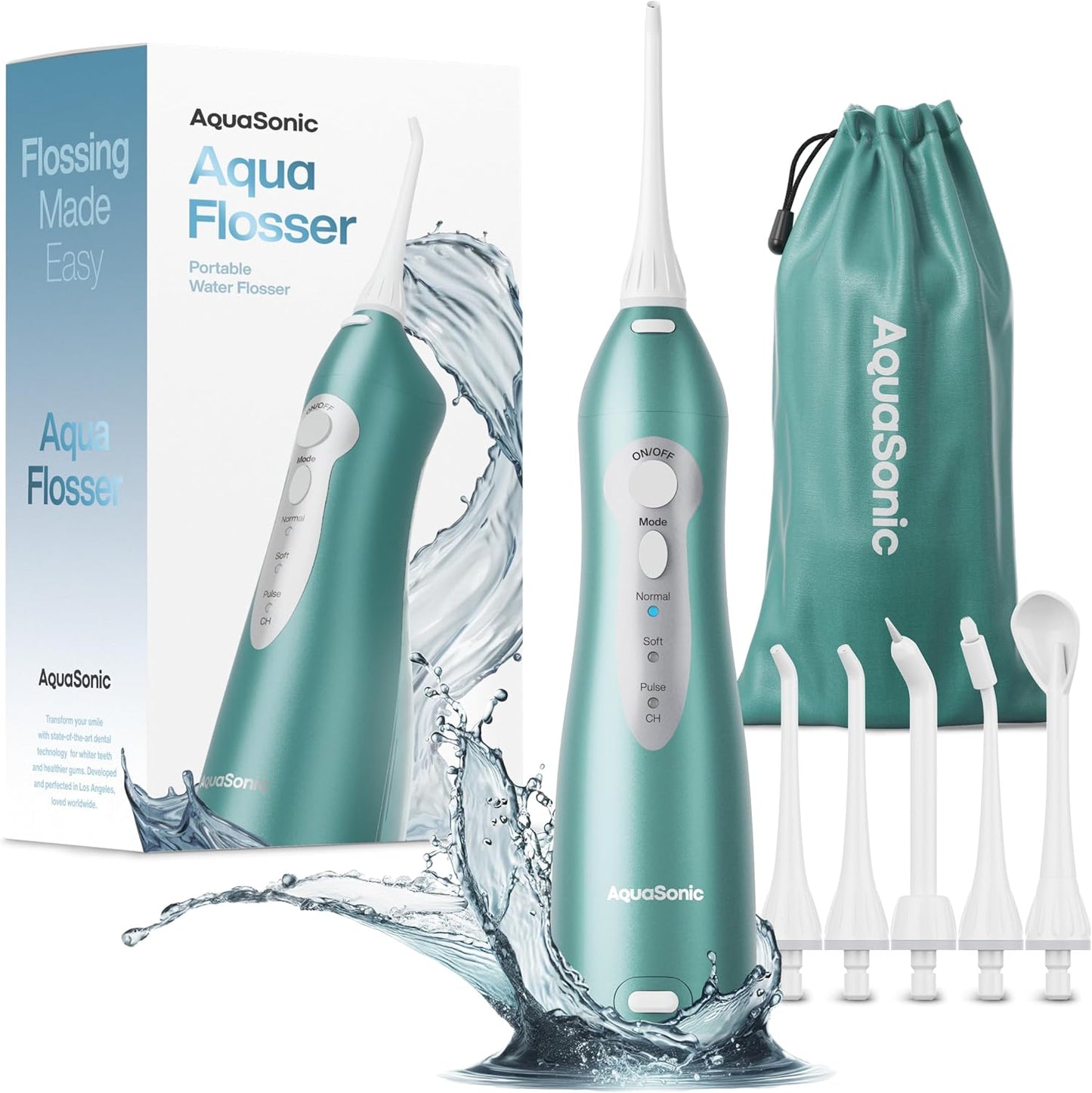 AquaSonic Water Flosser - Cordless Rechargeable Oral Irrigator