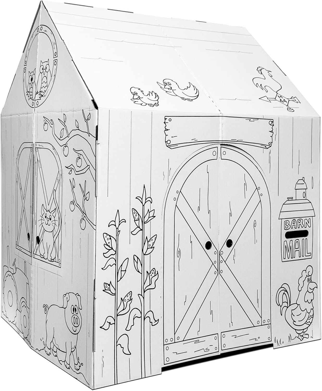 Easy Playhouse Barn - Colorful Kids Art & Craft Fun Indoors