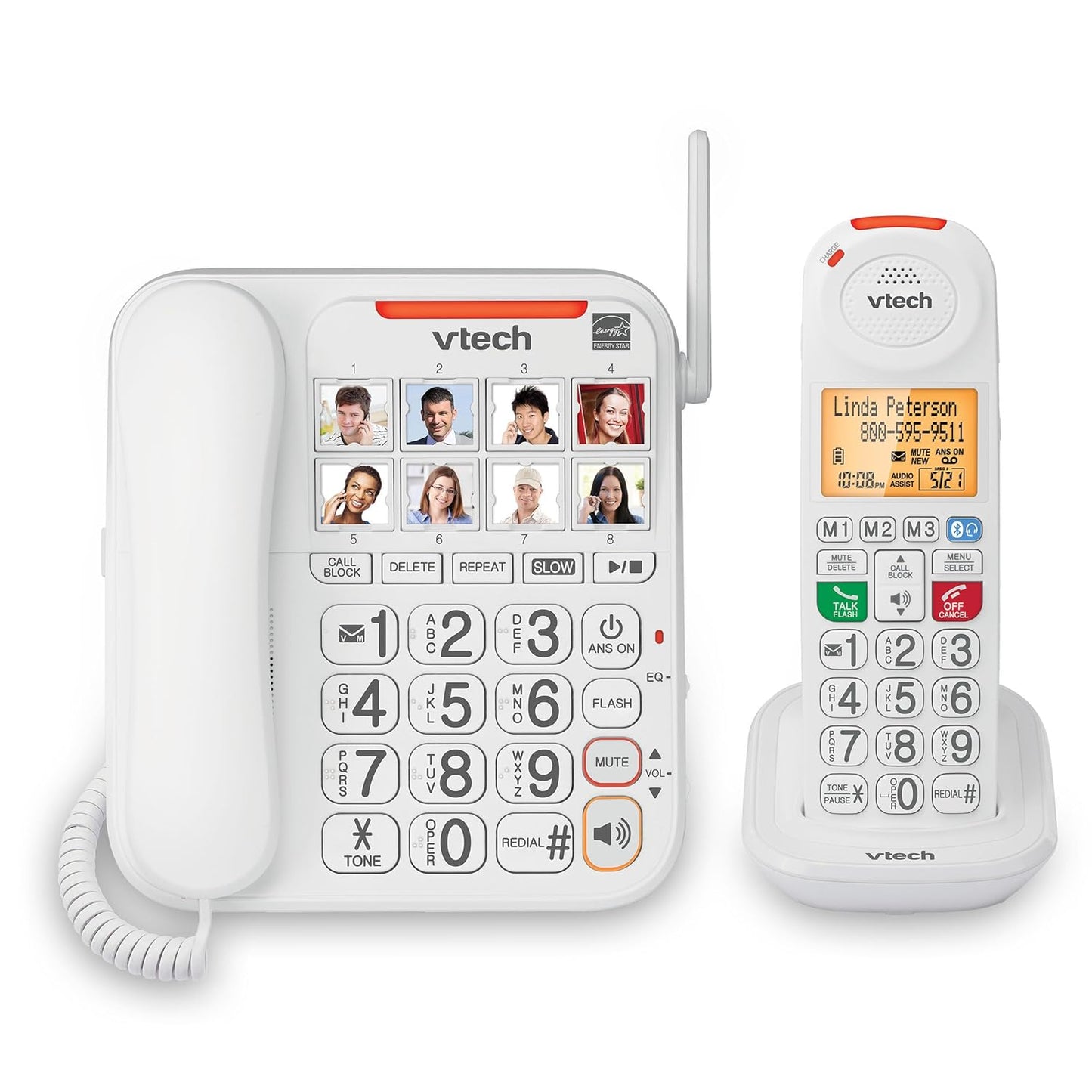 VTech SN5147 Amplified Corded/Cordless Phone with Features