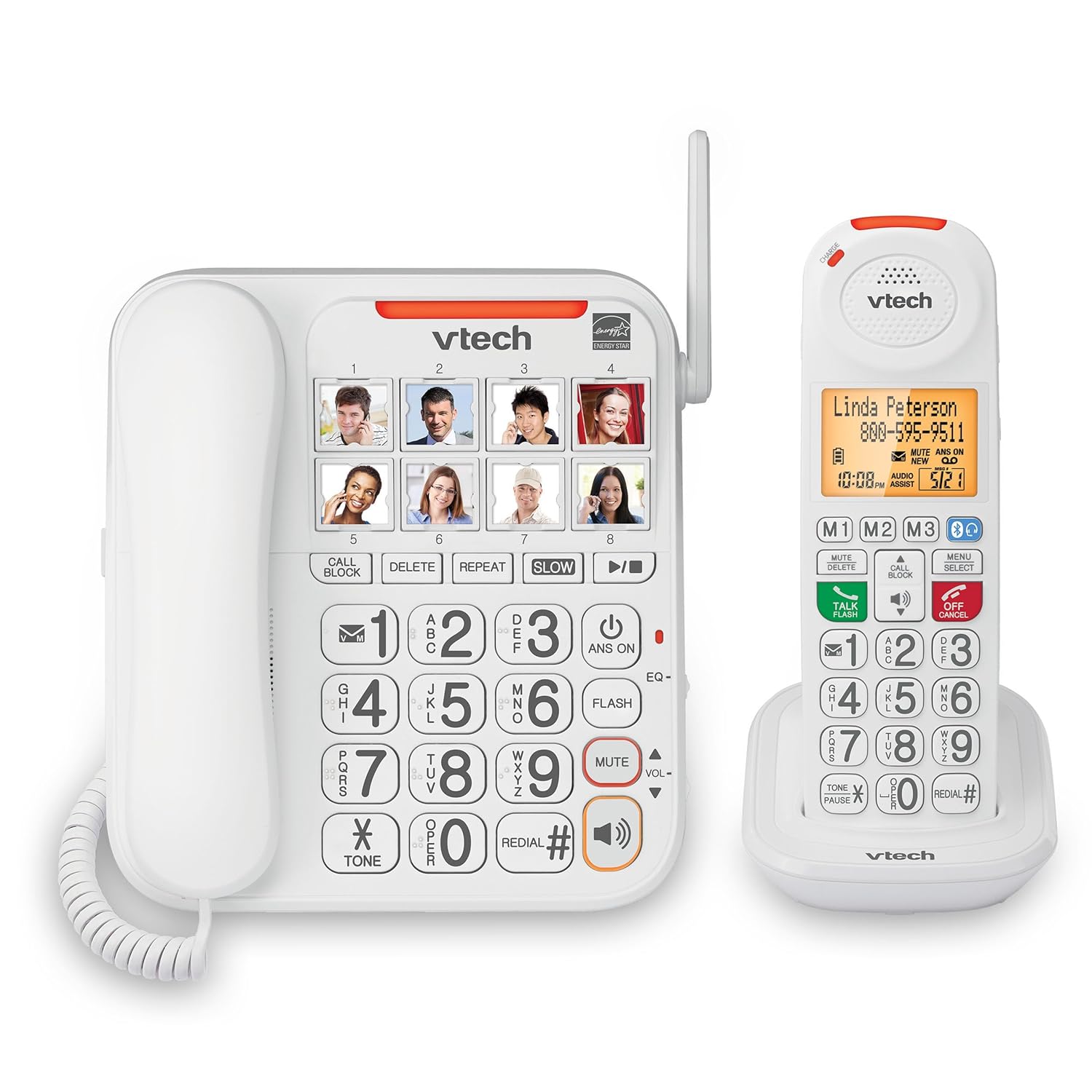 VTech SN5147 Amplified Corded/Cordless Phone with Features