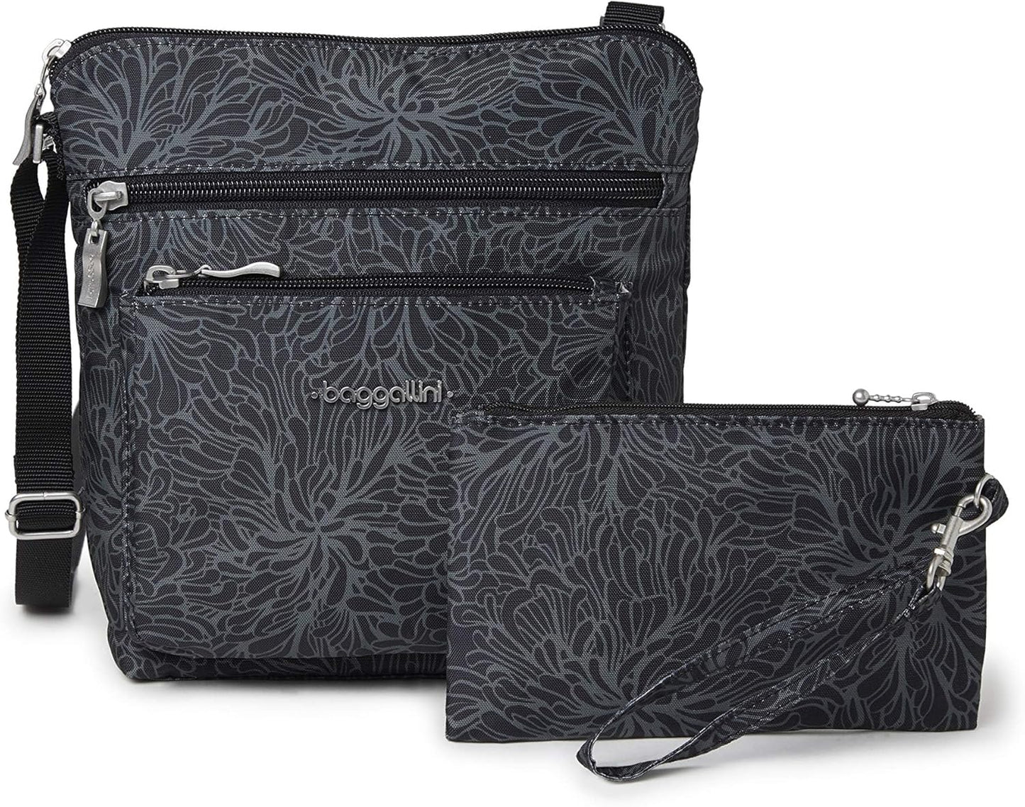 Baggallini Pocket Crossbody Bags for Women - Lightweight Travel Purse