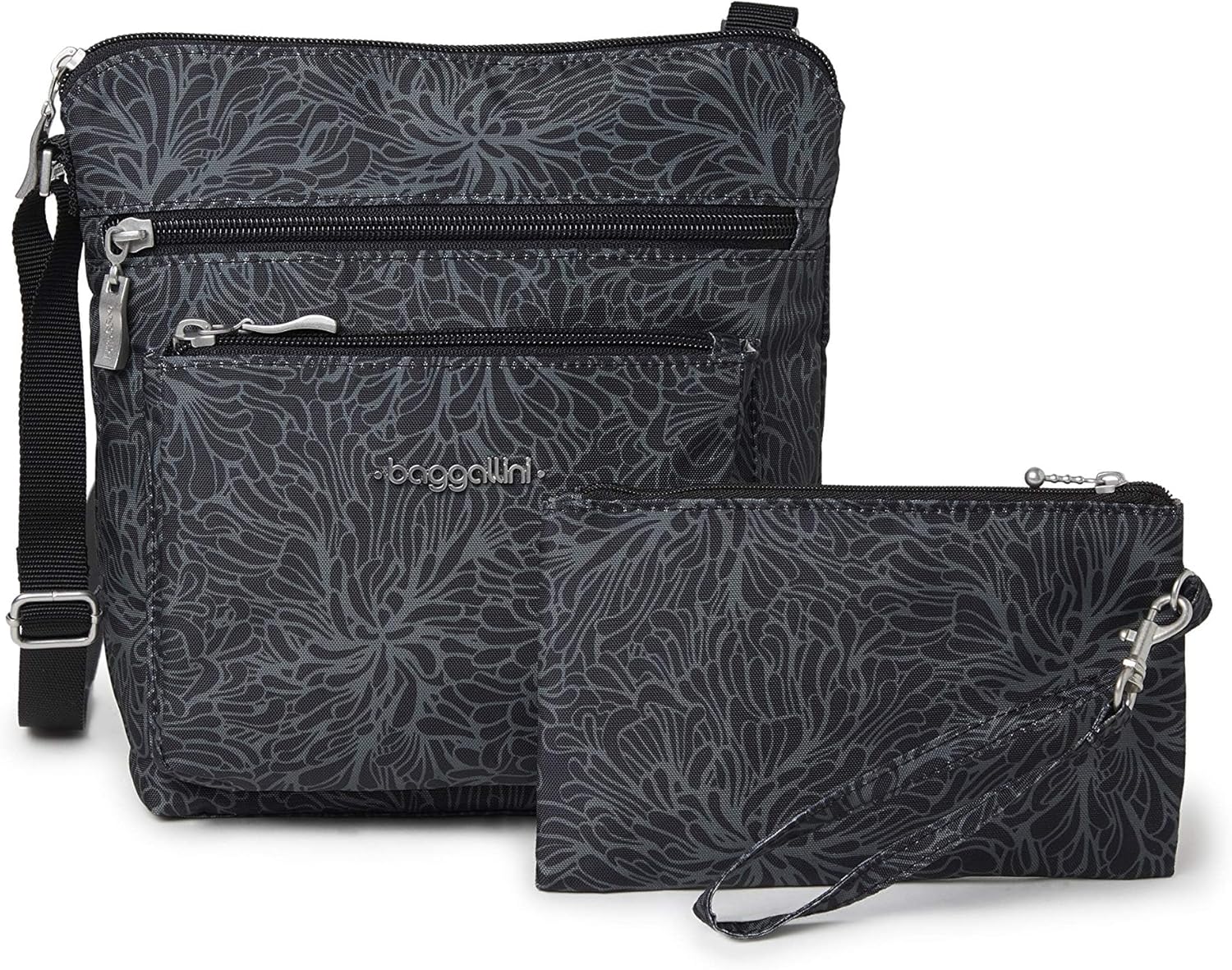 Baggallini Pocket Crossbody Bags for Women - Lightweight Travel Purse