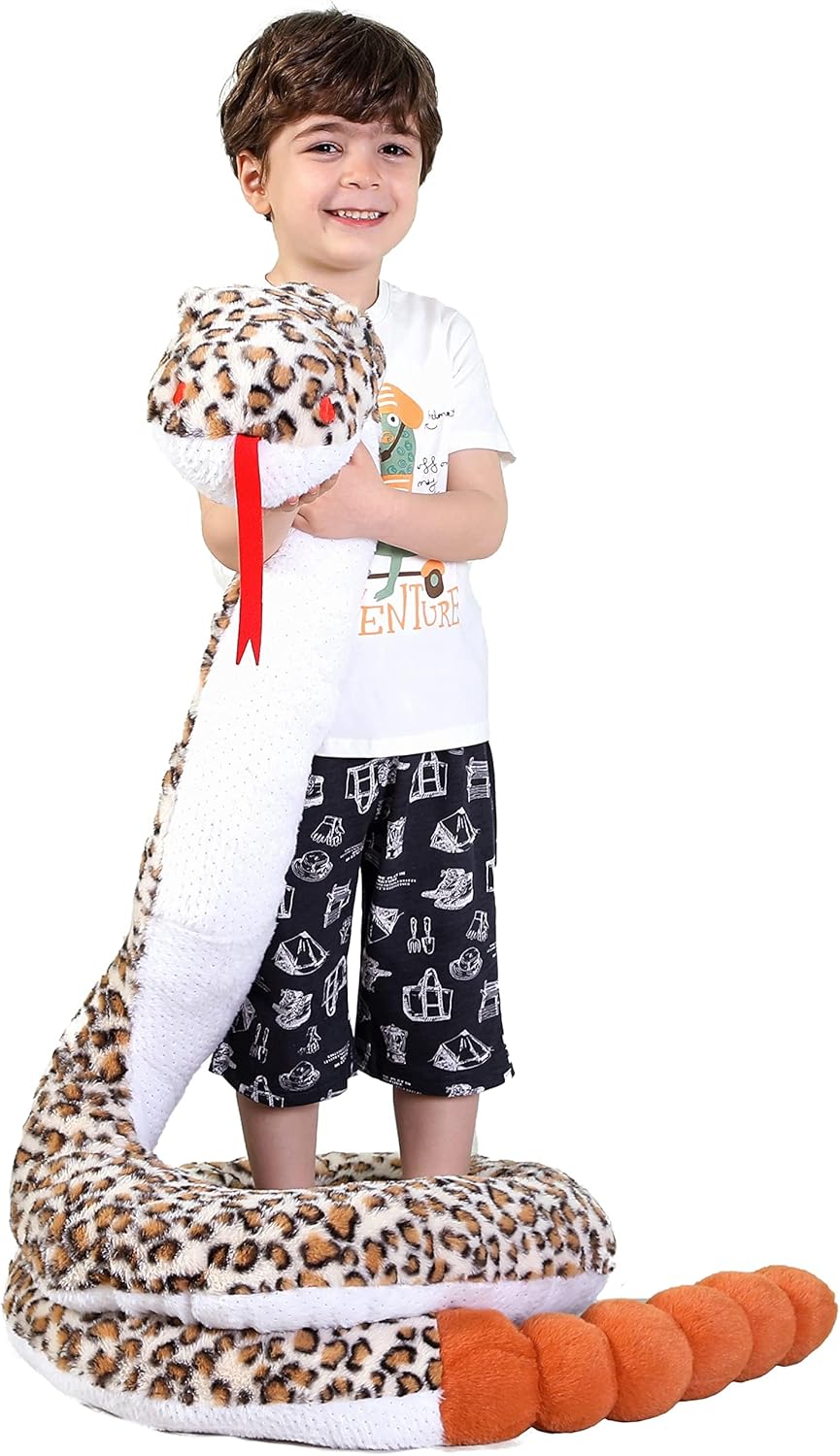 IKASA Giant Snake Stuffed Animal Plush Toy for Kids and Adults