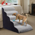 Dog Steps for Bed 24.4 in High, Curved 5-Step Dog Stairs
