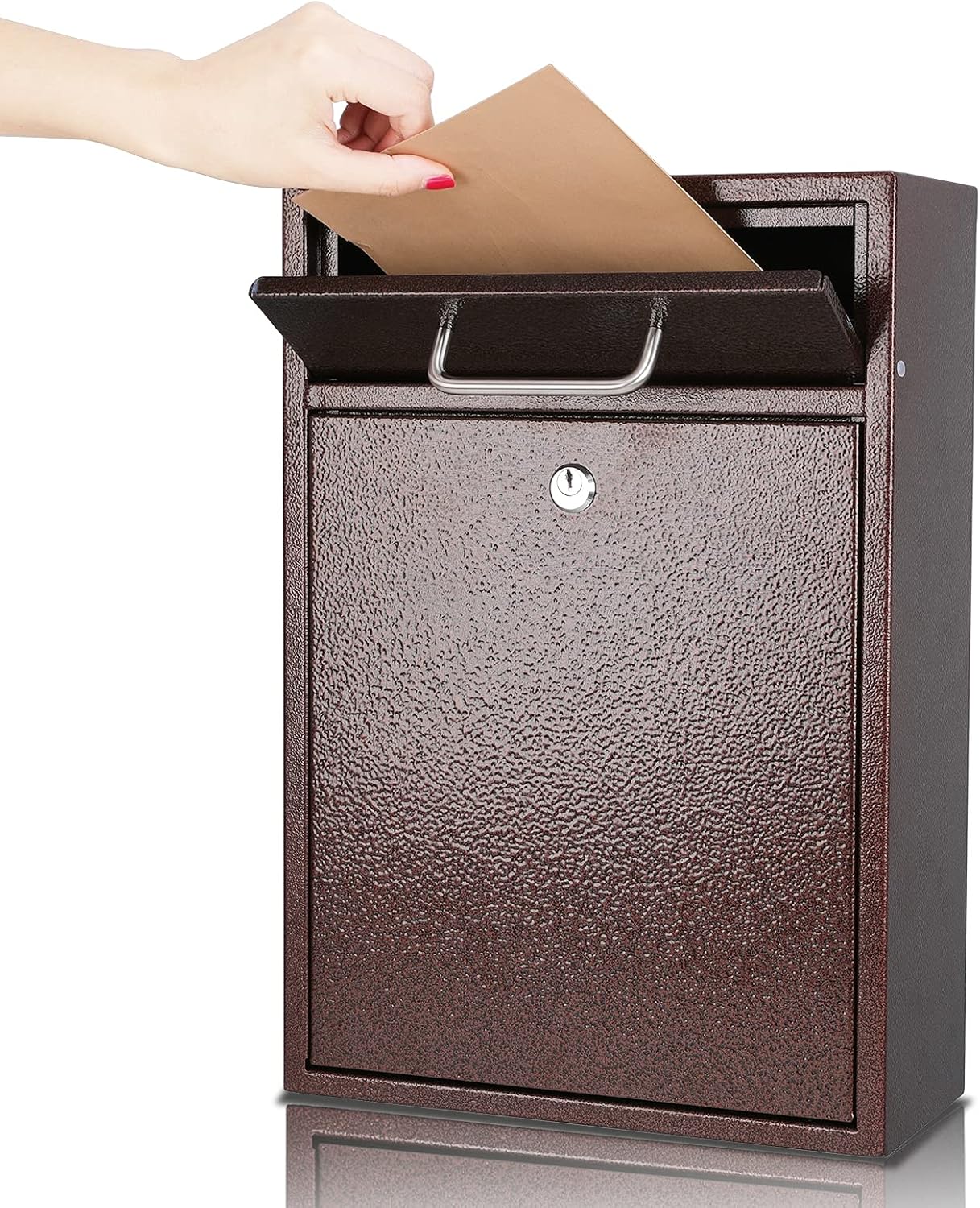 KYODOLED Steel Key Lock Mailbox - Secure Wall Mount Design