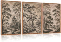 Vintage Monochrome Landscape Wall Art Set - Neutral Tree Prints