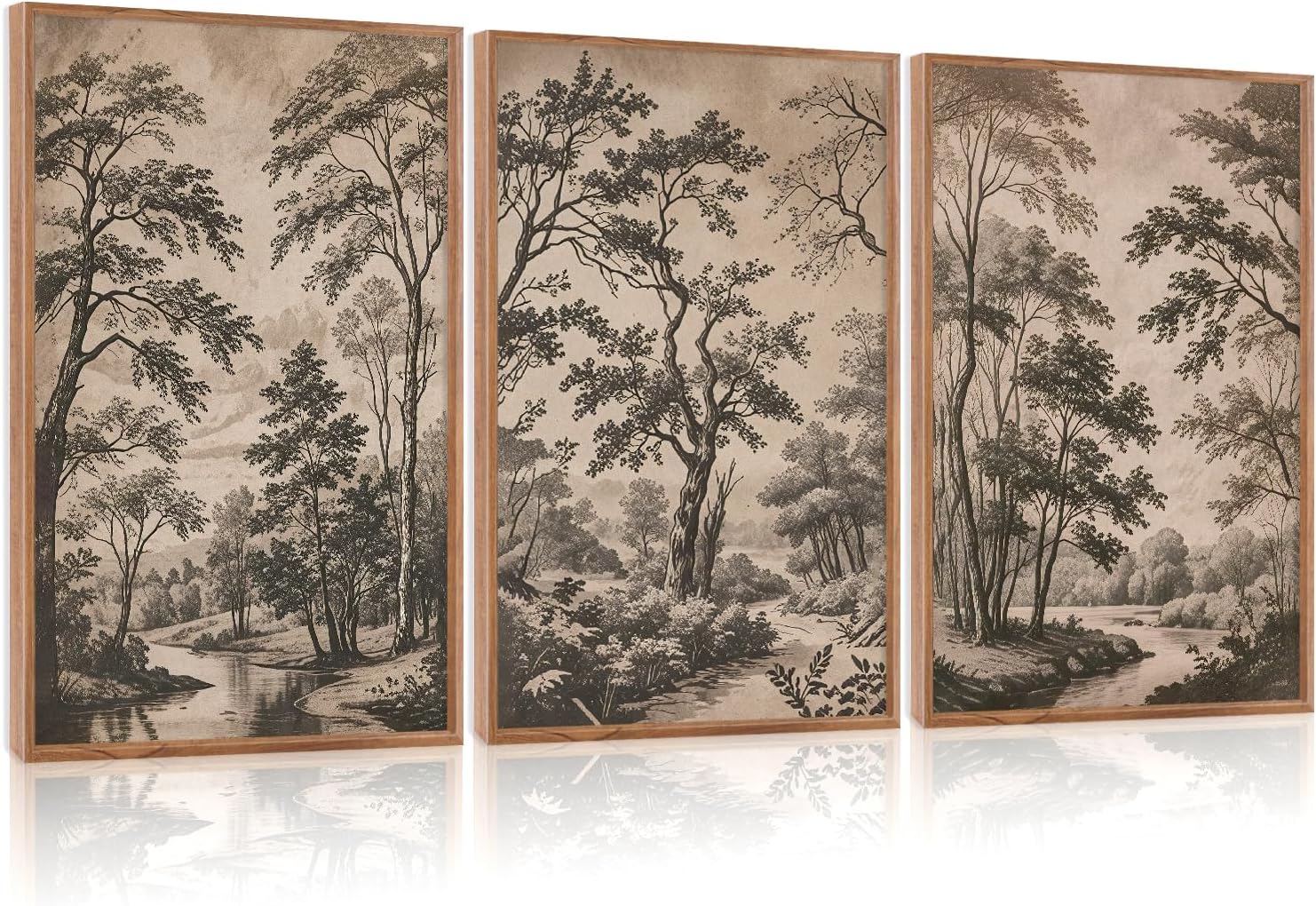 Vintage Landscape Framed Wall Art for Timeless Home Decor