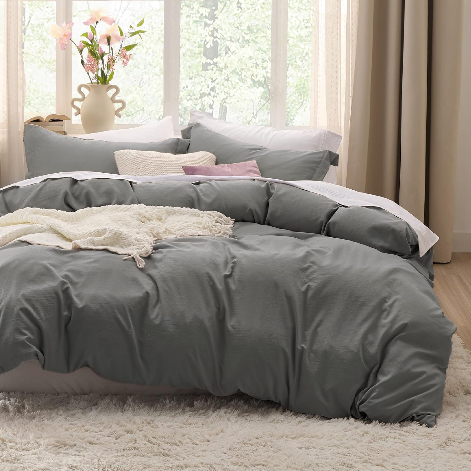 Oversized Queen Duvet Cover Set - Extra Soft Bedding Essentials