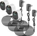 3Pack 25FT Magnetic Charging Cable for Arlo Cameras - Long Outdoor