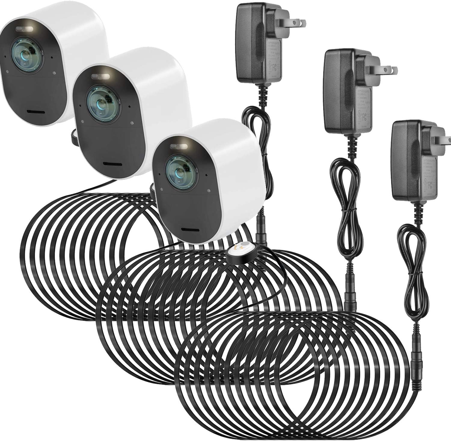 3Pack 25FT Magnetic Charging Cable for Arlo Pro Cameras