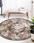 Unique Loom Sofia Collection Area Rug - Salle Garnier 4 ft 1 in Round
