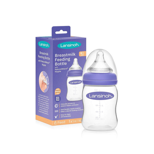 Lansinoh Breastmilk Bottle w/ NaturalWave Nipple - Slow Flow