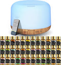 Essential Oil Diffuser 500ml with 36 Oils - Quiet Large Room Mist