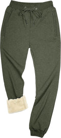 Faleave Men's Sherpa Lined Sweatpants - Warm Winter Joggers Clothing