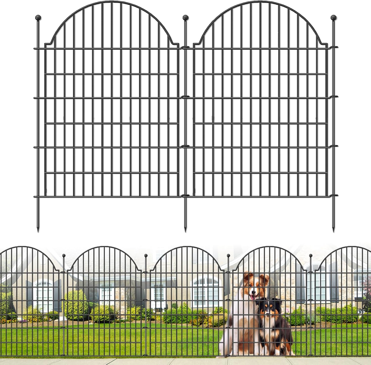 10 Panels No Dig Decorative Garden Fence for Your Yard