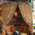 Macrame Curtain Boho Panel 59in x 75in - Soft Light Filtering