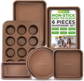 NutriChef 6-Piece Nonstick Bakeware Set - Versatile Carbon Steel Pans