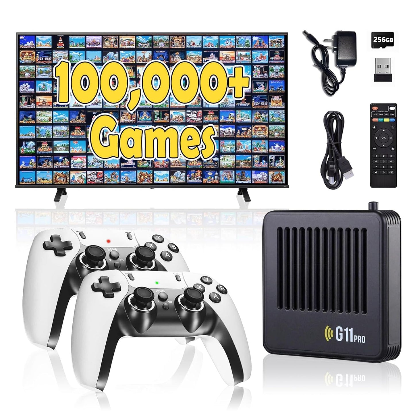 All8bit G11 Pro Game Box with 100,000+ Games for Retro Fun