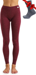 Merino Wool Base Layer Women Pants - Temperature-Regulating Leggings