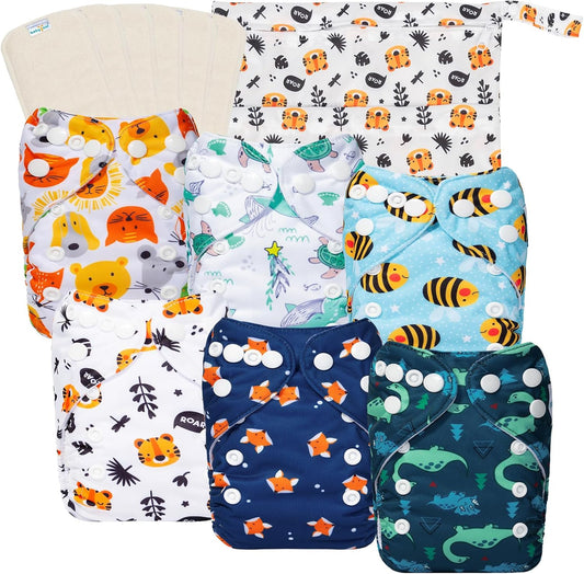Newborn Cloth Diapers Pack of 13 for 5-12lbs Preemie Babies