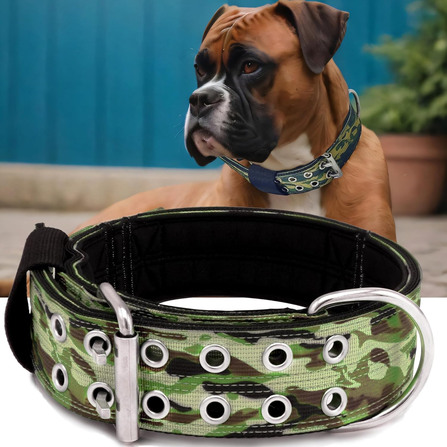 Dog Collar for Large Dogs - Tactical 2in Wide Heavy Duty Nylon