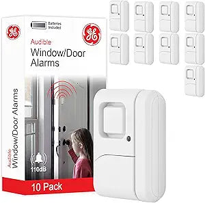 GE Personal Security Window and Door Alarm for Home Safety