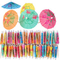 Colorful Luau Drink Umbrella Picks - 200 Pcs