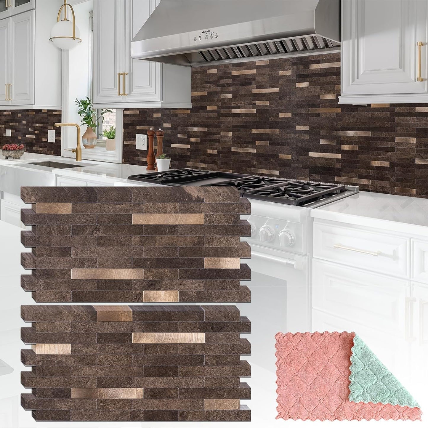 20 Sheets Peel and Stick Backsplash for Kitchen Upgrade