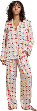 Womens Silk Satin Pajamas Set Button Down 2 Piece Pjs (Style 47ZR)