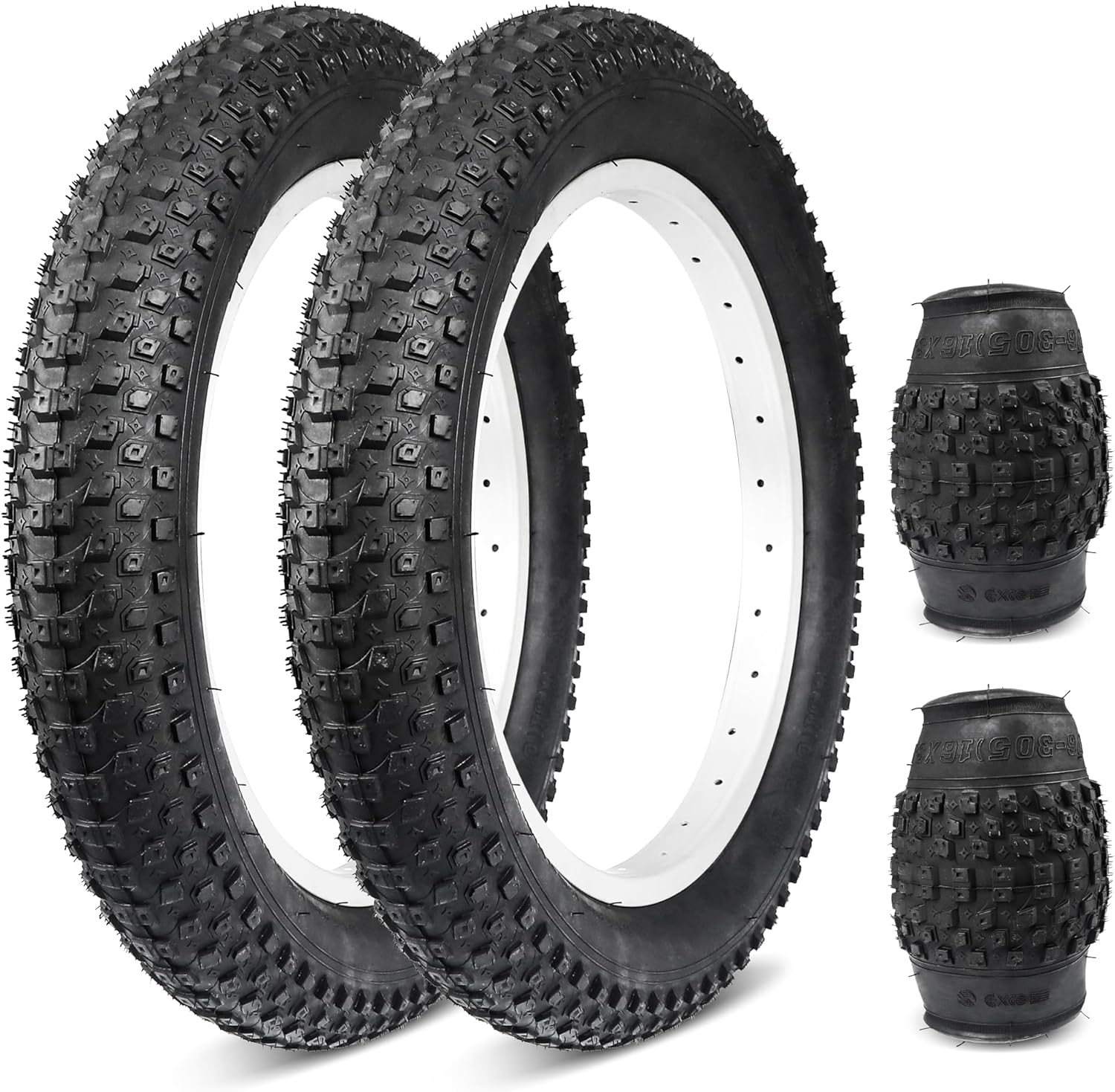 16x3.0 Inch E-Bike Tire - Heavy Duty Foldable Tires for All Roads