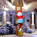Inflatable Santa on Ladder 8 FT - Lighted Outdoor Christmas Decor