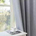 100% Blackout Curtains 108 in Length 2 Panels Faux Linen - Room Window