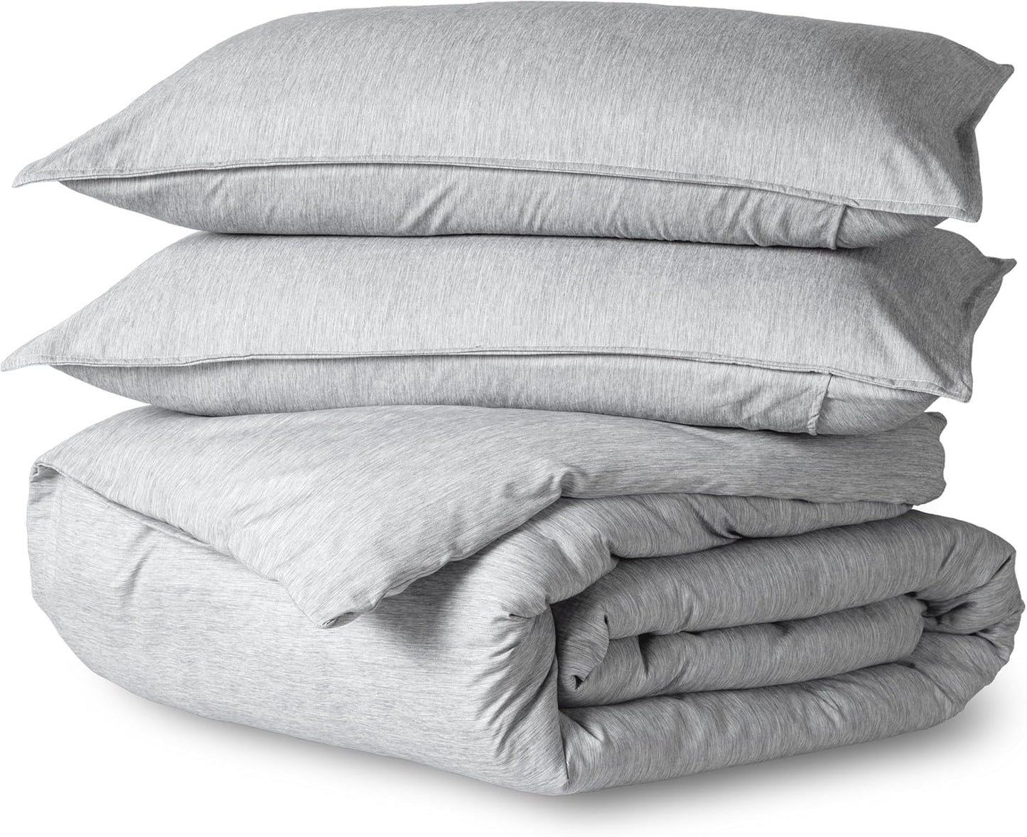 Bare Home Queen Size Duvet Cover Set - Soft Textured Bedding