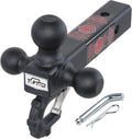 Tri-Ball Hitch with Beast Tow Hook for 2-in Receiver - Versatile Tow