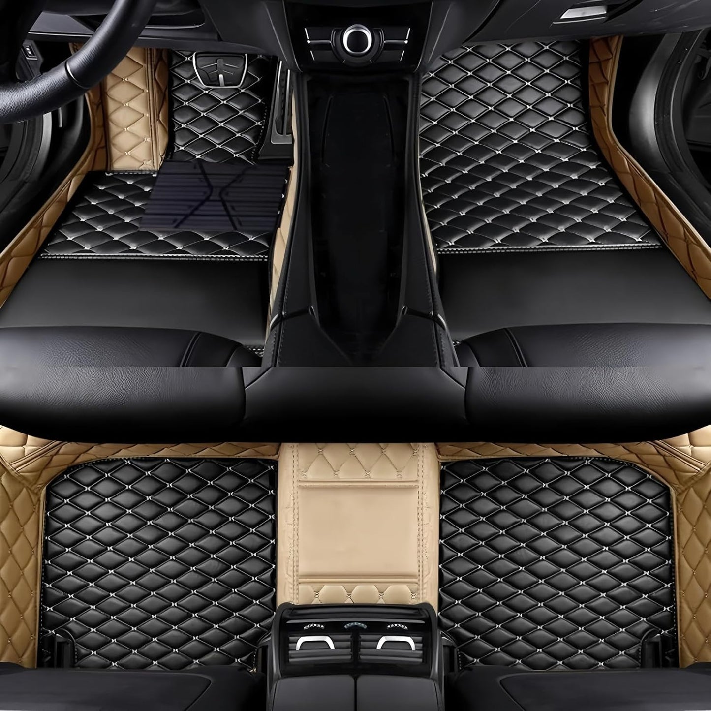 Customize All-Weather Protection Luxury Leather Floor Mats for Cars