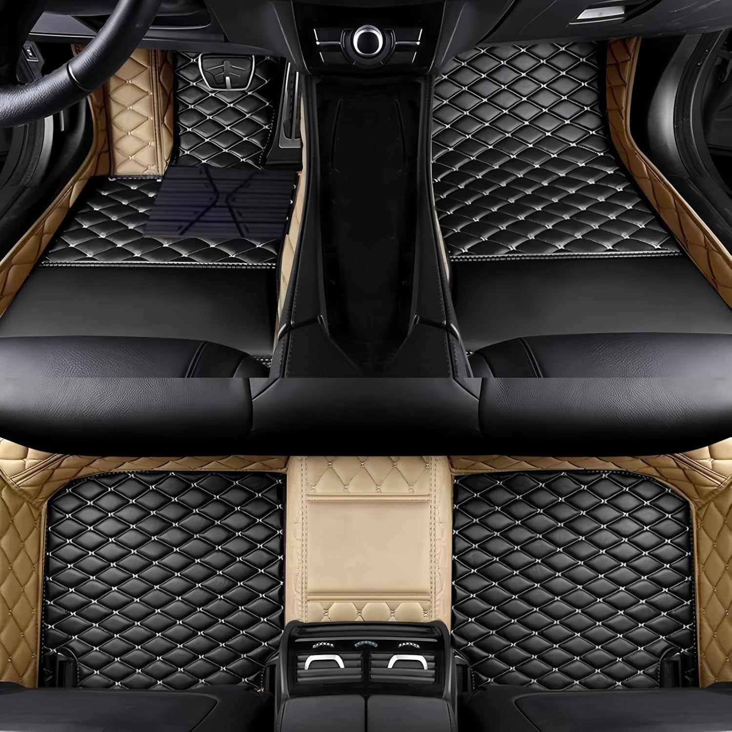 Customize All-Weather Protection Luxury Leather Floor Mats for Cars