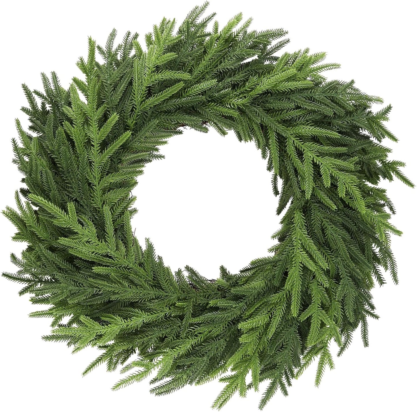 24Inch Norfolk Pine Wreath for Christmas Front Door Decor