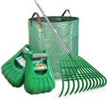 Large Leaf Scoop & 12 Tines Gardening Rake Set - Easy Yard Cleanup