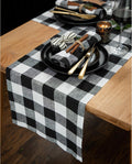 Buffalo Plaid Table Runner 14 x 48 in - Classic Black and White