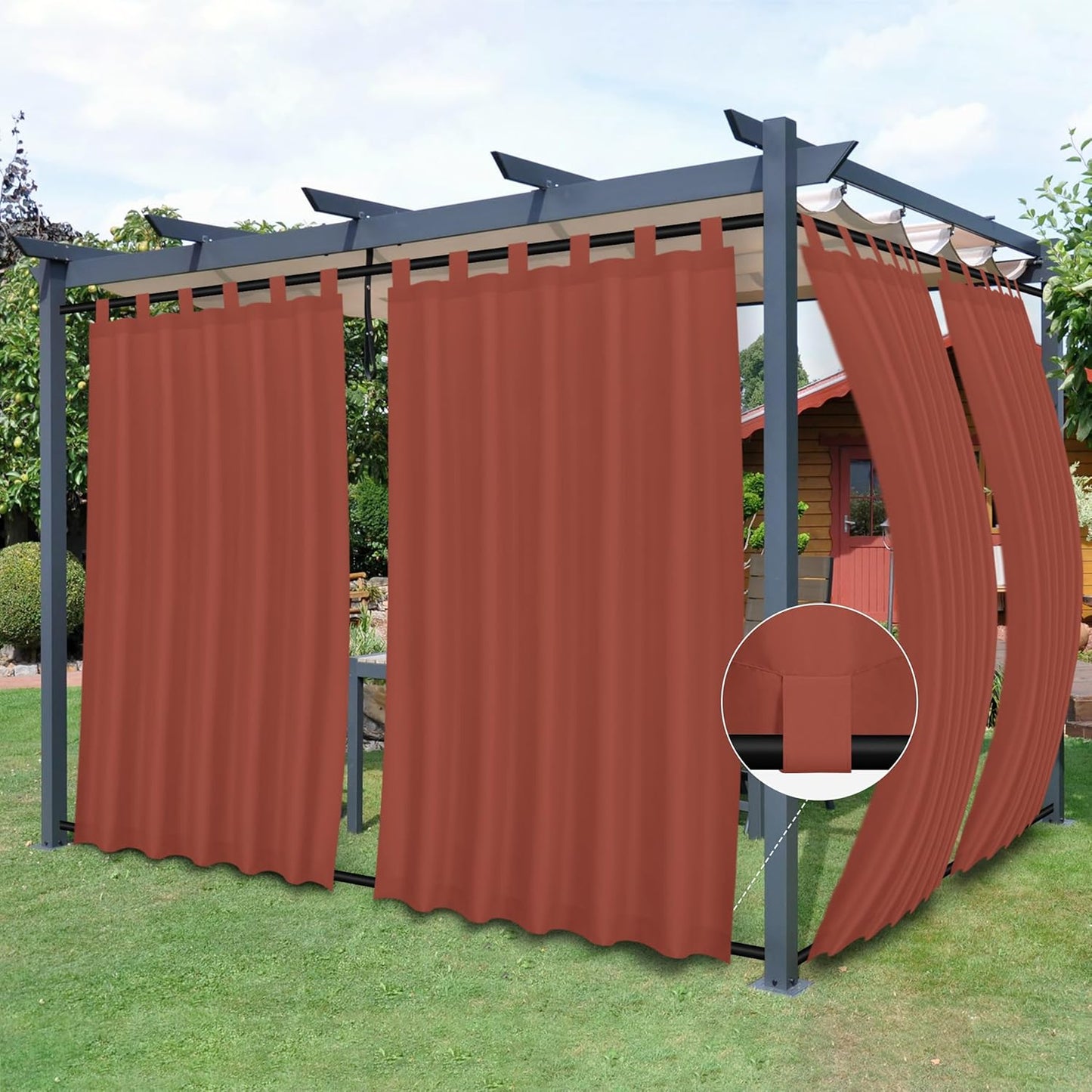 Easy-Going Outdoor Patio Curtains for Weatherproof Protection