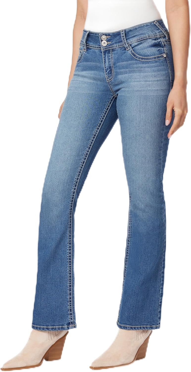 WallFlower Women's Luscious Curvy Bootcut Jeans for Every Body