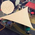 Beige Waterproof Triangle Sun Shade Sail 14ft x 22ft x 26.1ft - Heavy