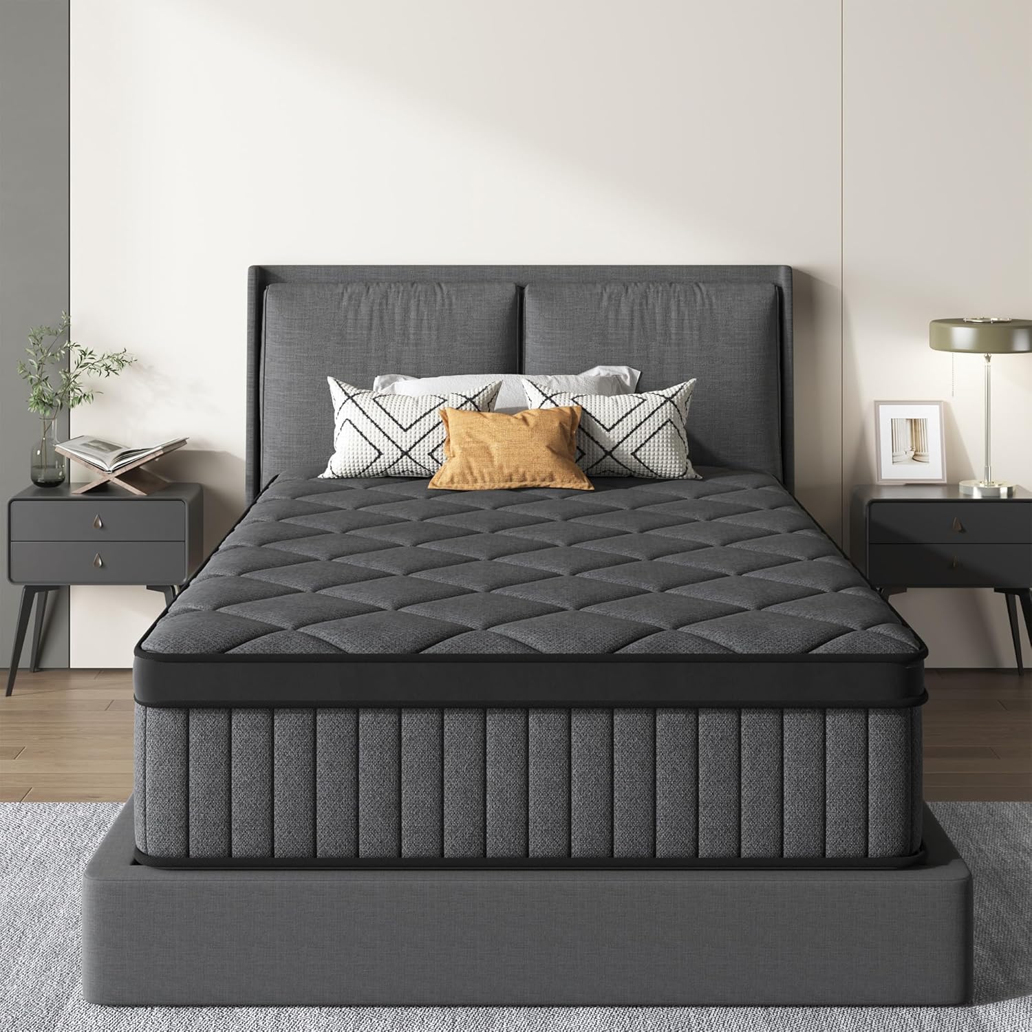 Twin Mattress Hybrid 10 inch Medium Firm with Memory Foam