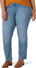 Lee Women's Plus Size Mid Rise Straight Leg Jean - Everyday Fit